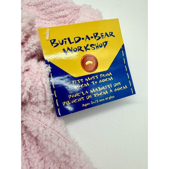 Build A Bear Soft Baby Pink Chenille Embroidered Bath Robe w Original Tag - Picture 3 of 5